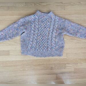 Harper Multicolor Confetti Cable Knit Turtleneck Sweater